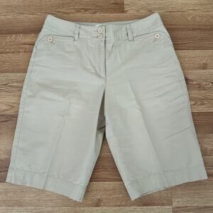 Talbots Petite Beige Bermuda Shorts - Size 4